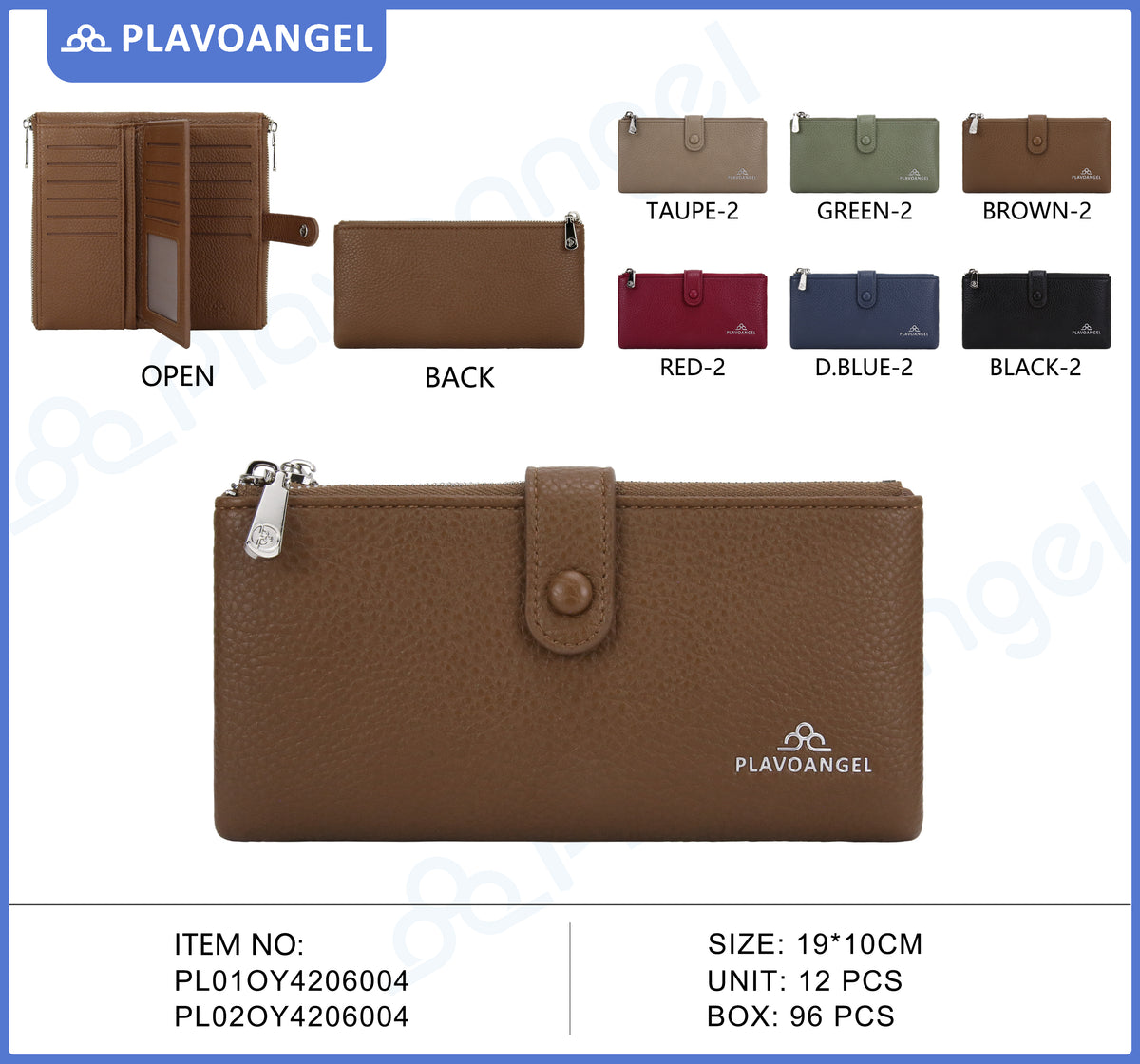 Elegant Pebble Grain Ladies Wallet