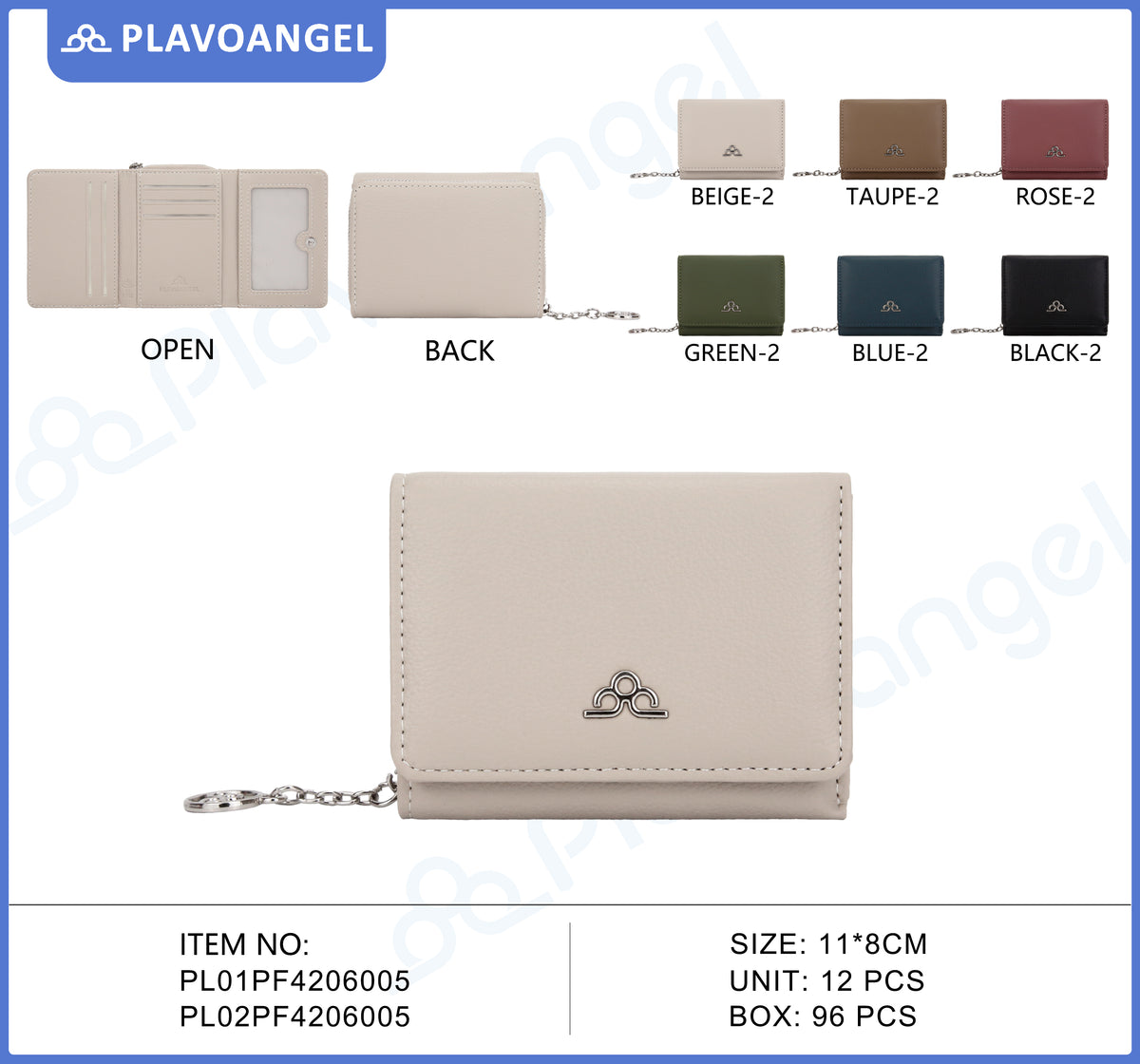 Chic Chain-Link Tri-Fold Wallet
