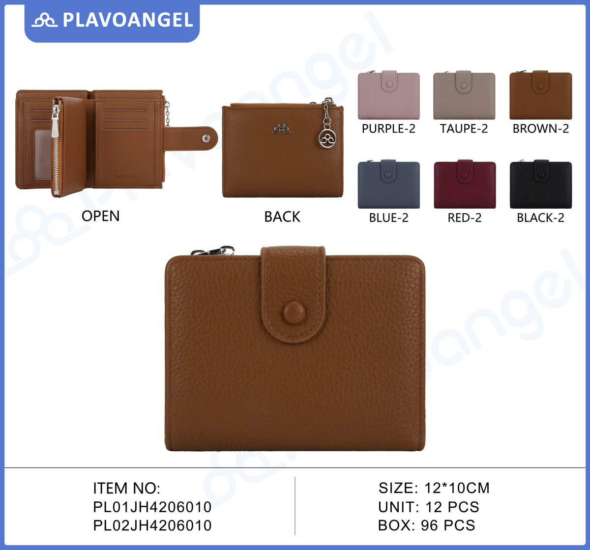 Compact Button Closure Wallet