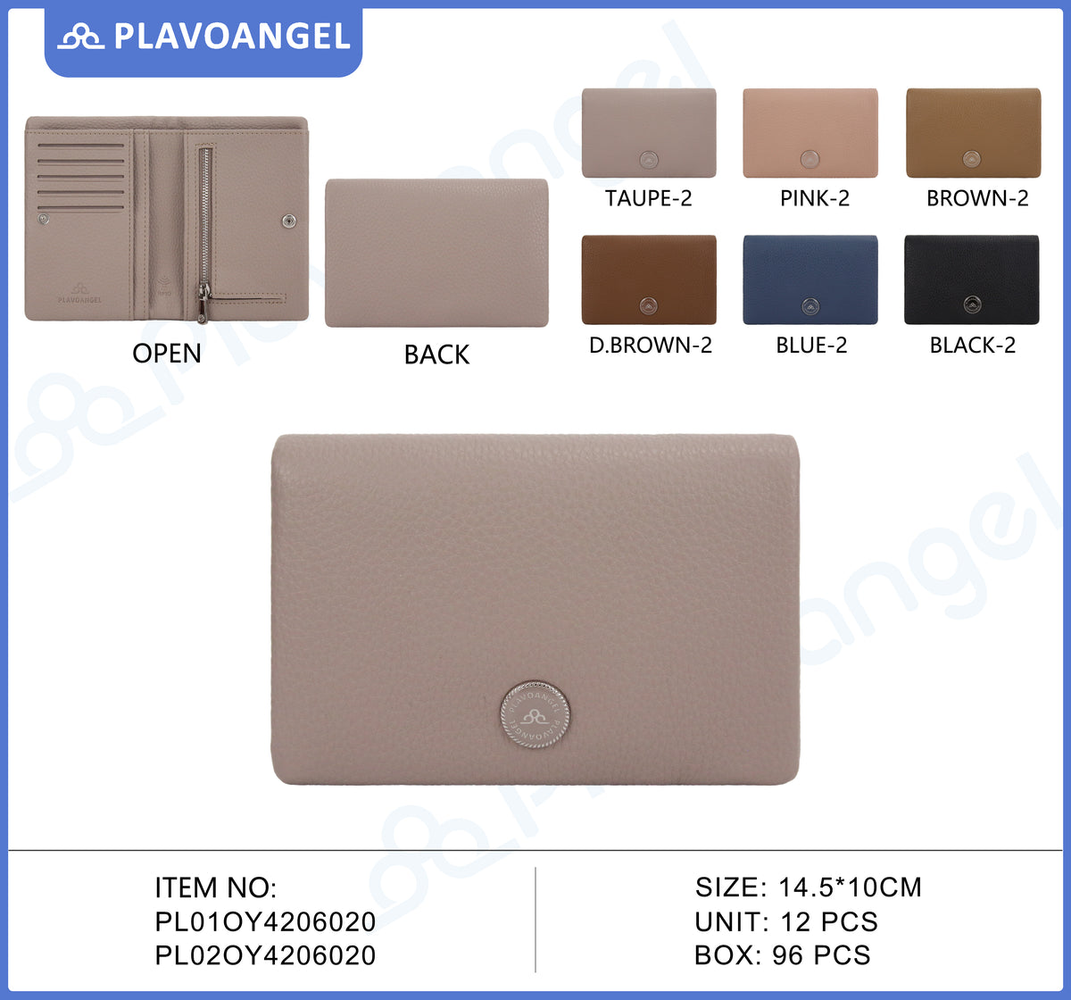 Elegant Button Closure Ladies Wallet