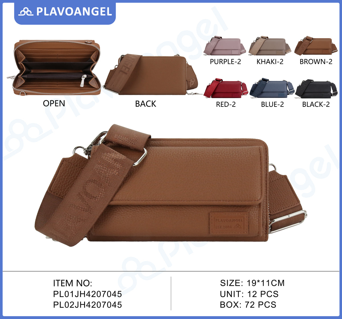 Trendy Wide-Strap Crossbody Wallet