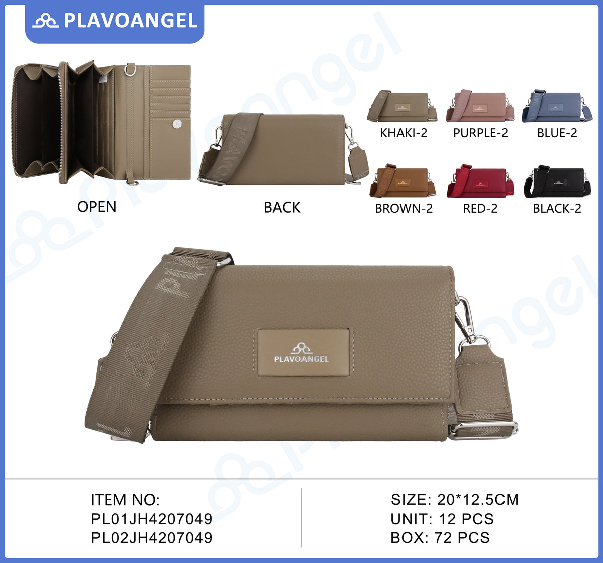 Modern Wide Strap Crossbody Wallet