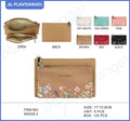 Floral Double-Zip Nylon Pouch