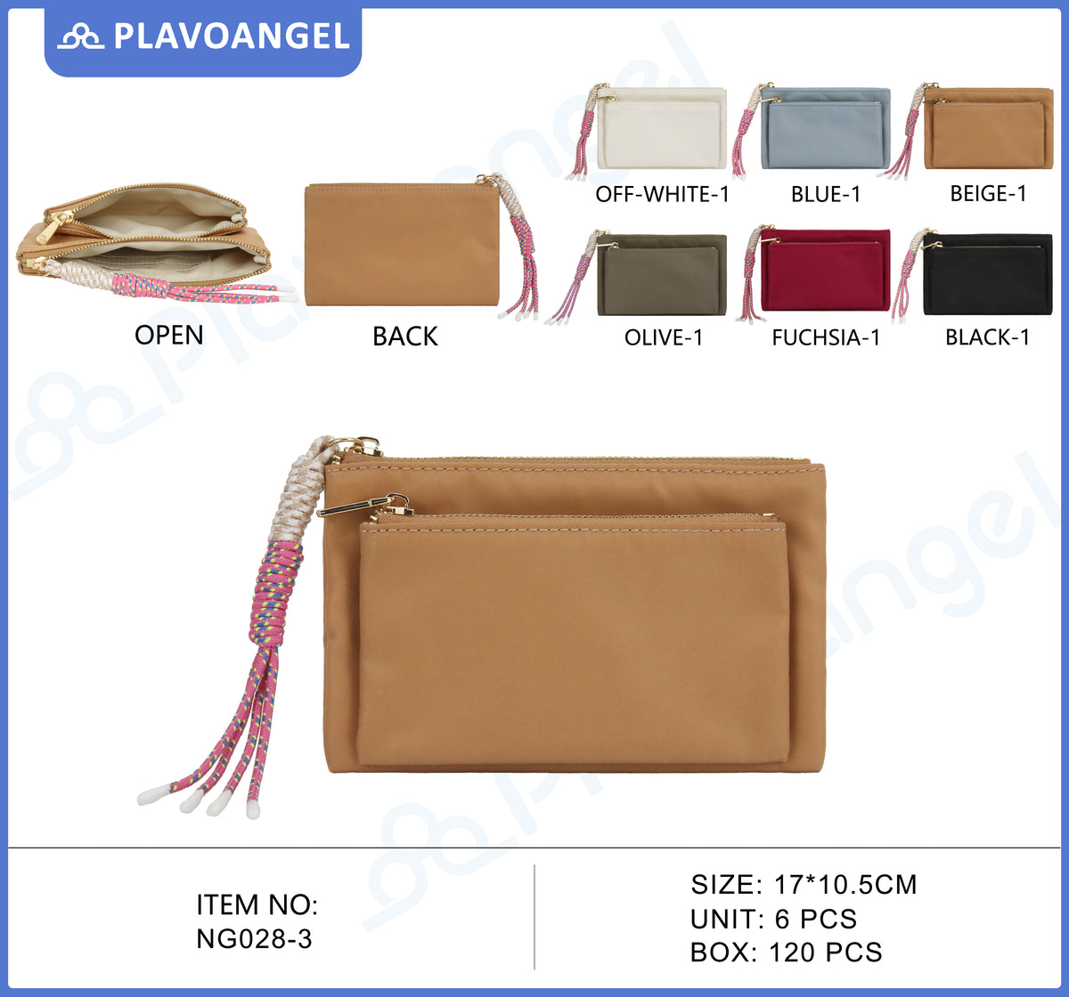 Dual-Zip Nylon Utility Pouch