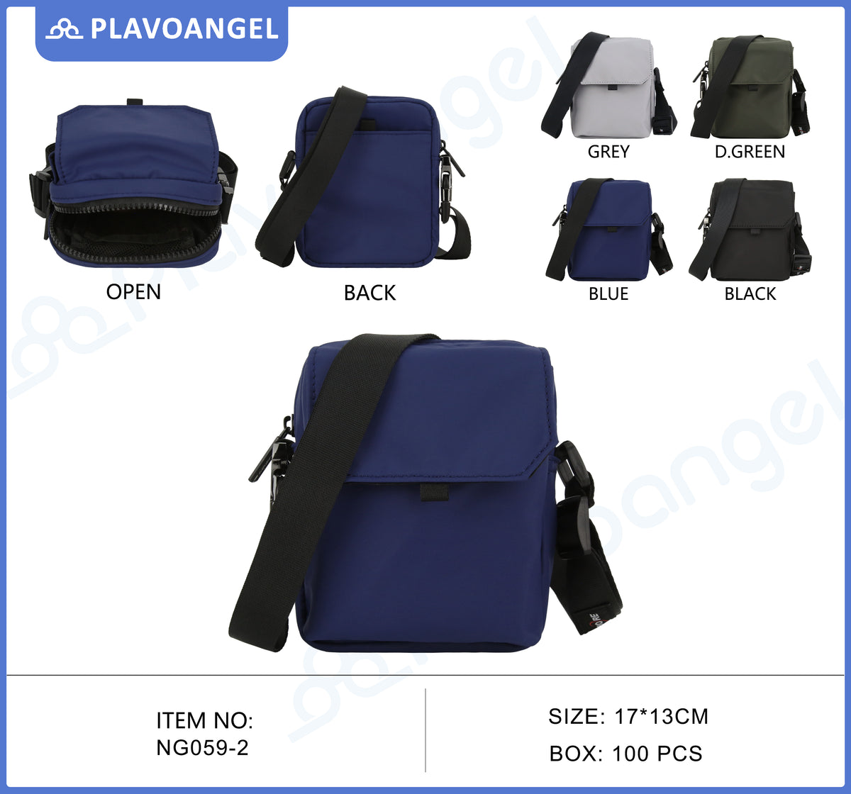 Compact Nylon Crossbody Shoulder Bag