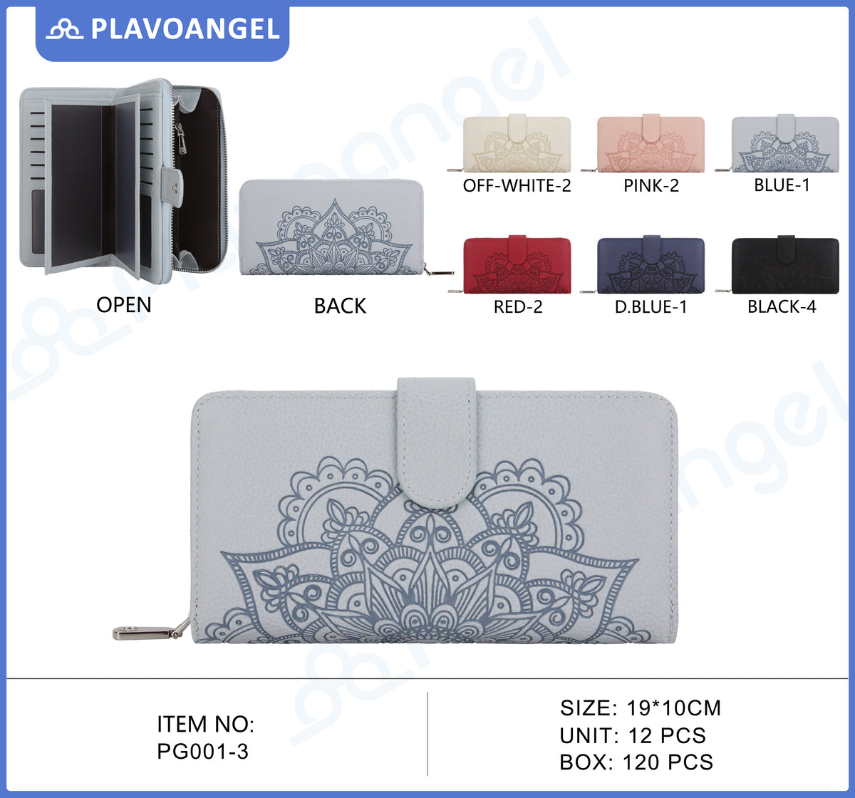 Mandala Embossed PU Leather Wallet