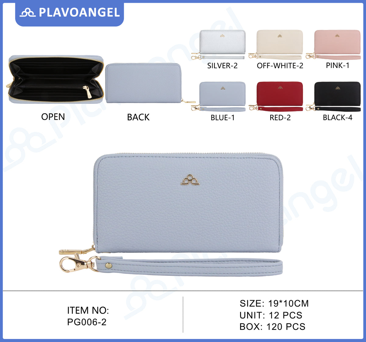 Classic Textured Zip-Around Wristlet