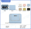 Chic Metallic Trim Compact Wallet
