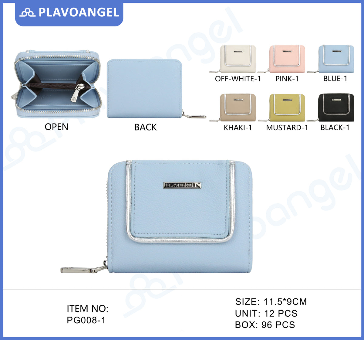 Chic Metallic Trim Compact Wallet