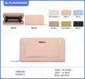 Elegant Silver-Trim Zip-Around Wallet