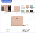 Compact PU Leather Zip Wallet