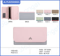 Elegant Two-Tone PU Clutch Wallet
