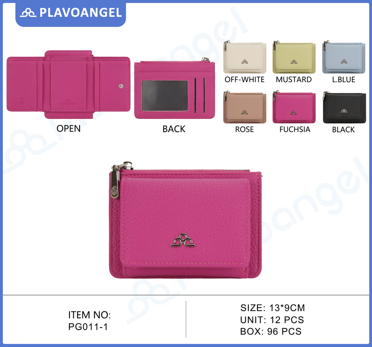 Compact Textured PU Leather Wallet