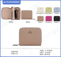 Compact Pebbled Zip-Around Wallet