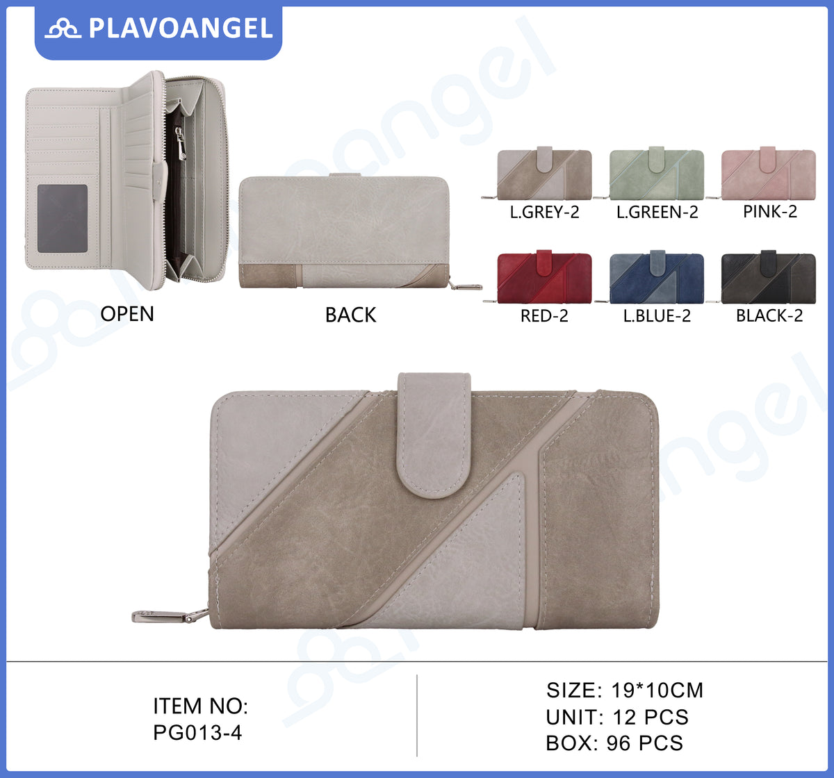 Geometric Patchwork Large Capacity Wallet