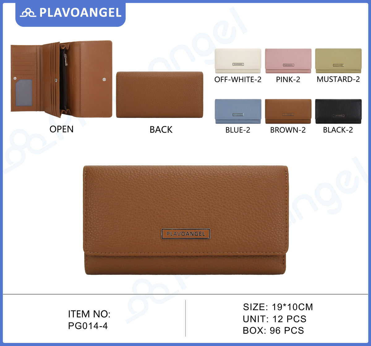 Classic Pebbled Tri-Fold Ladies Wallet