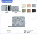 Paisley Embossed Zip Wallet