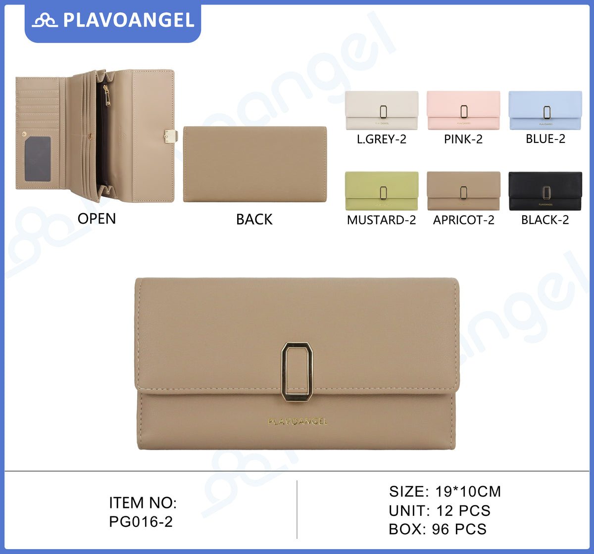 Elegant Metal Buckle Long Wallet