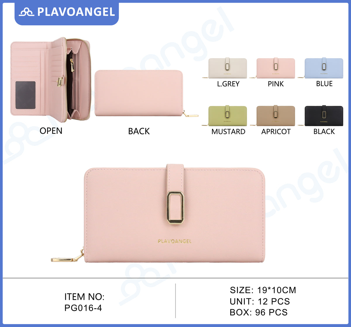 Elegant Buckle Ladies Long Wallet