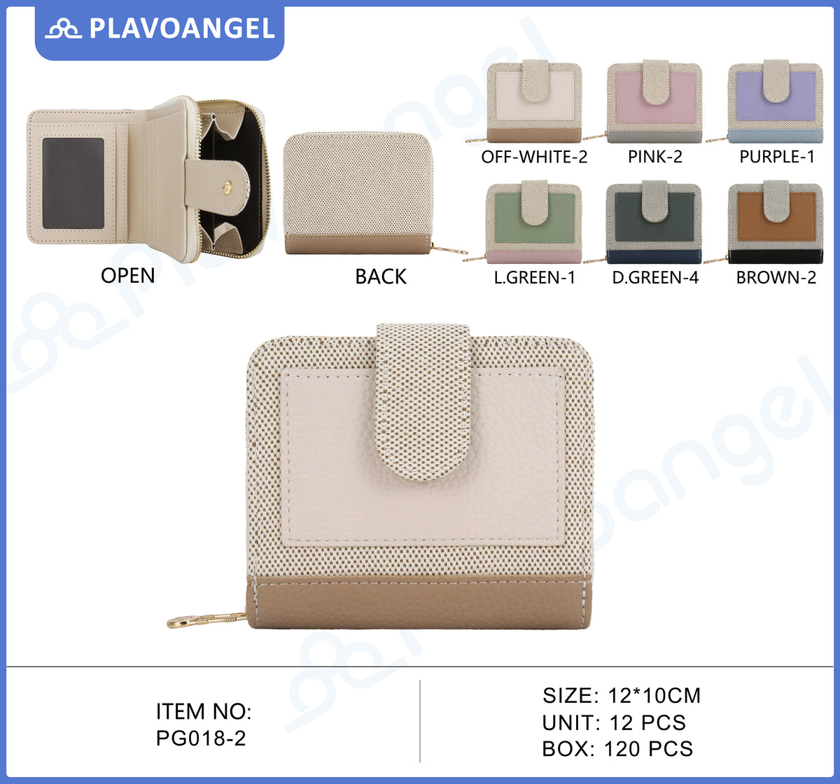 Chic Canvas Texture Compact Wallet