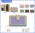 Textured Two-Tone Zip Wallet