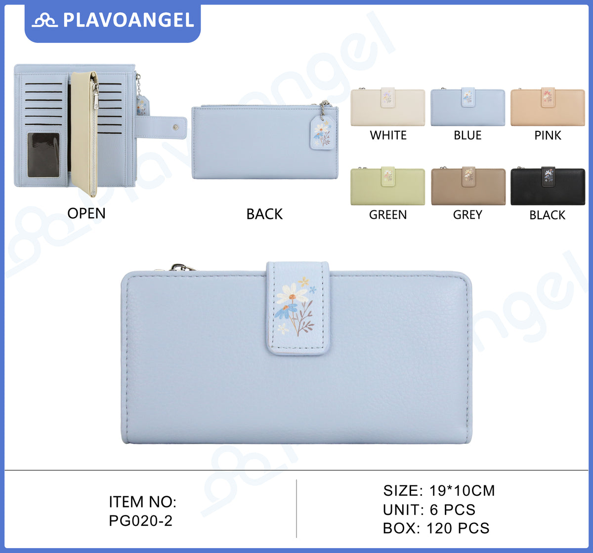 Elegant Floral Embroidered Long Wallet