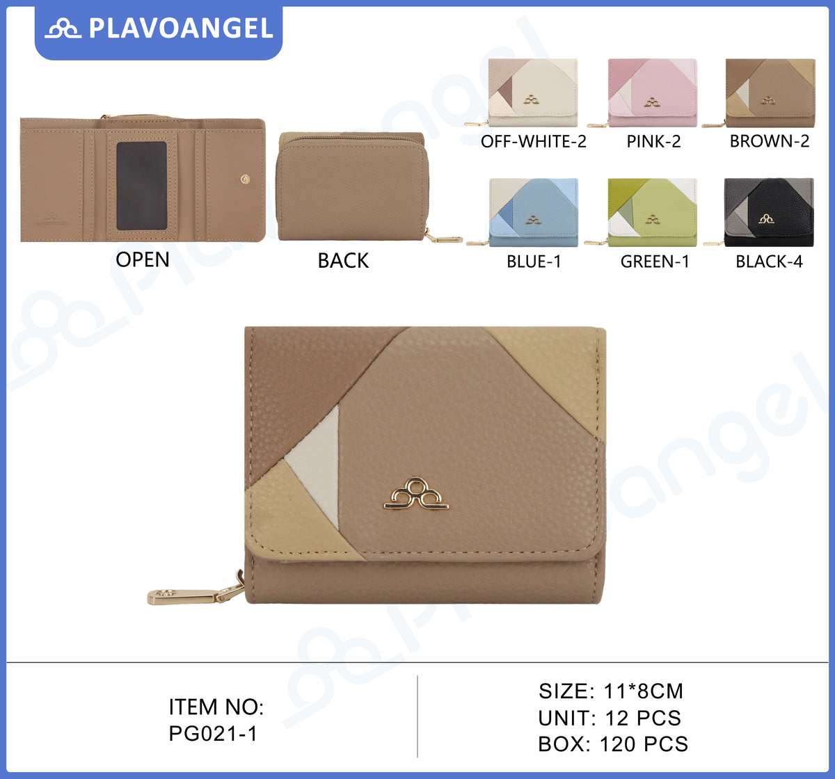 Geometric Patchwork Compact Women's Wallet