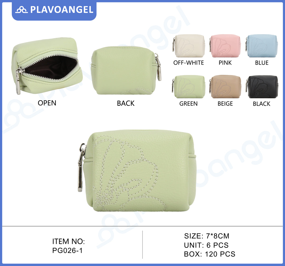 Floral Stitched Mini Coin Purse