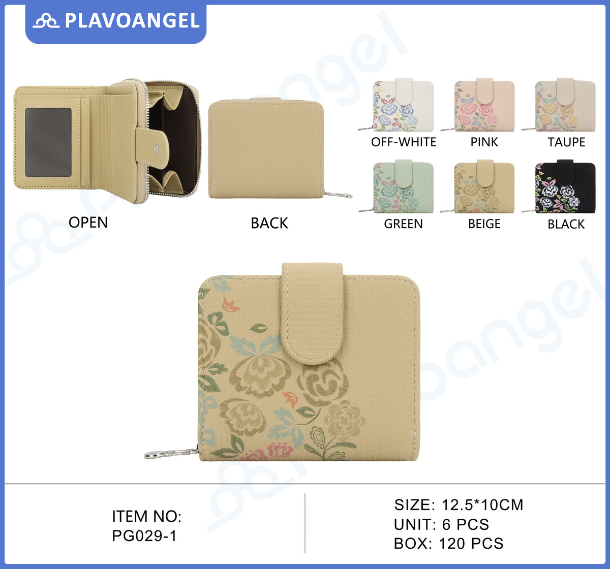 Elegant Floral Print PU Wallet