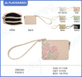 Floral Triple-Zip Wristlet Purse