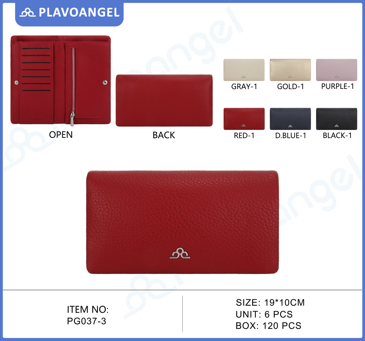 Elegant Textured Ladies' Long Wallet