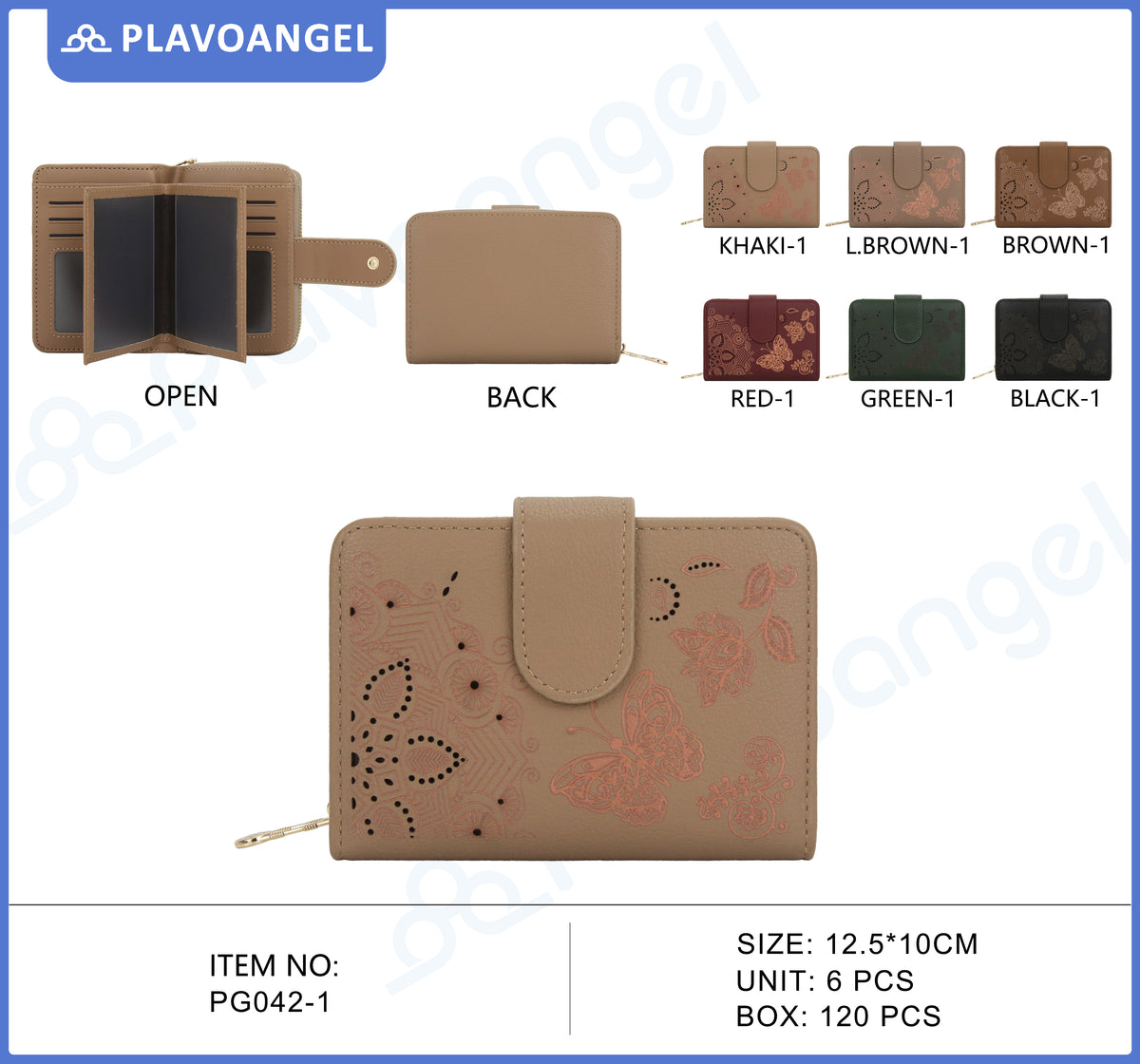 Butterfly Mandala Embossed Ladies Wallet