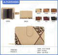 Geometric Leopard Patchwork Ladies Wallet