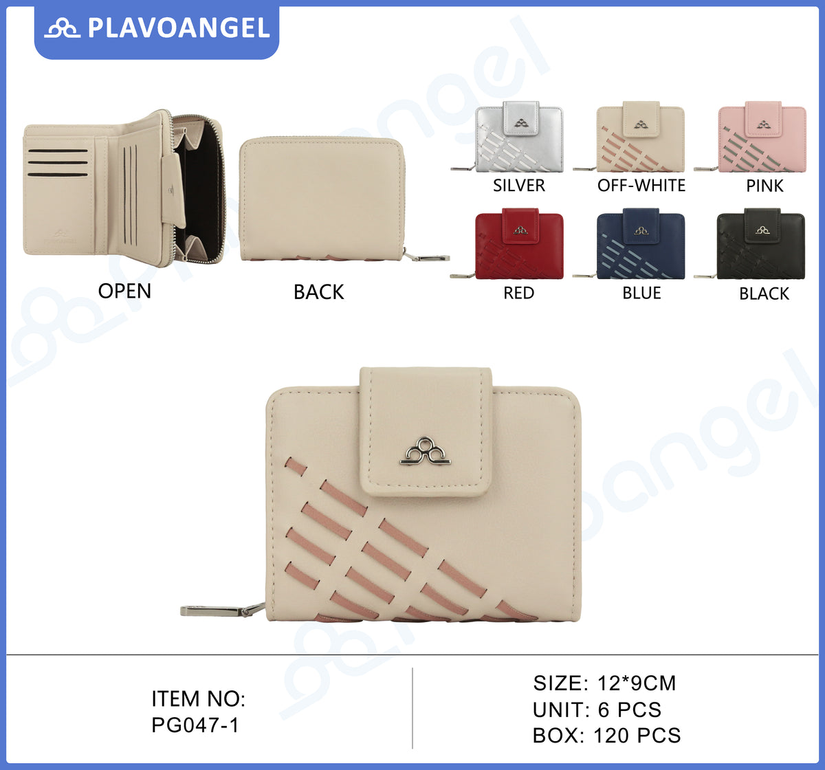 Woven Detail Compact Lady Wallet