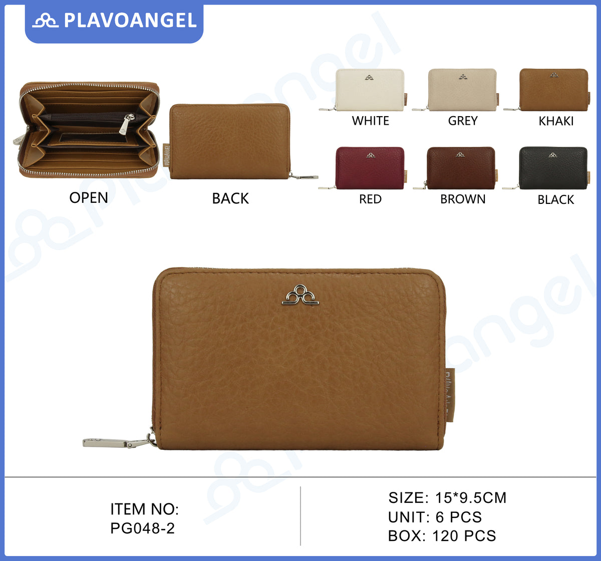 Elegant Textured Zip-Around Wallet