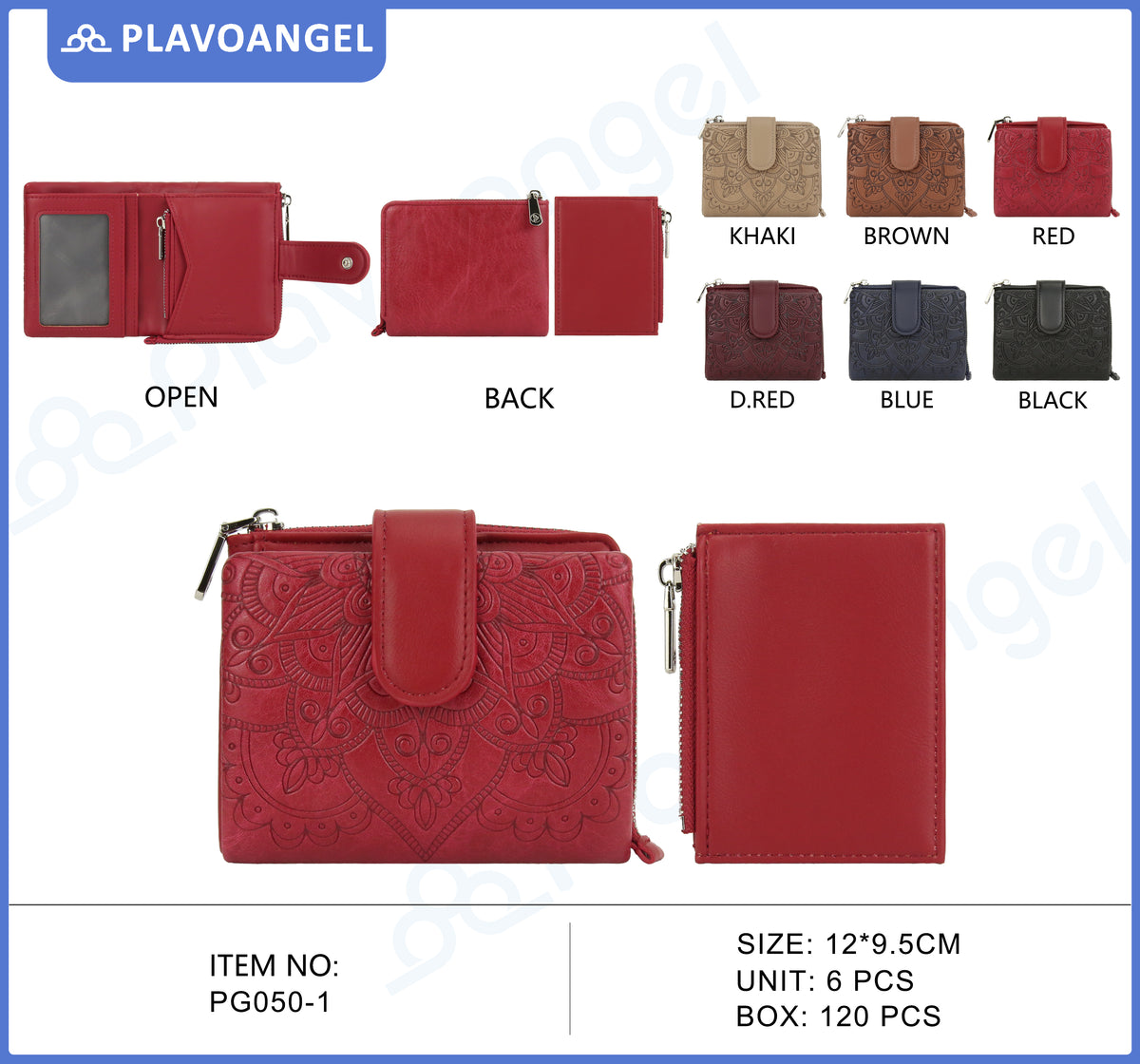 Mandala Embossed PU Leather Wallet