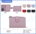 Textured PU Leather Snap Wallet