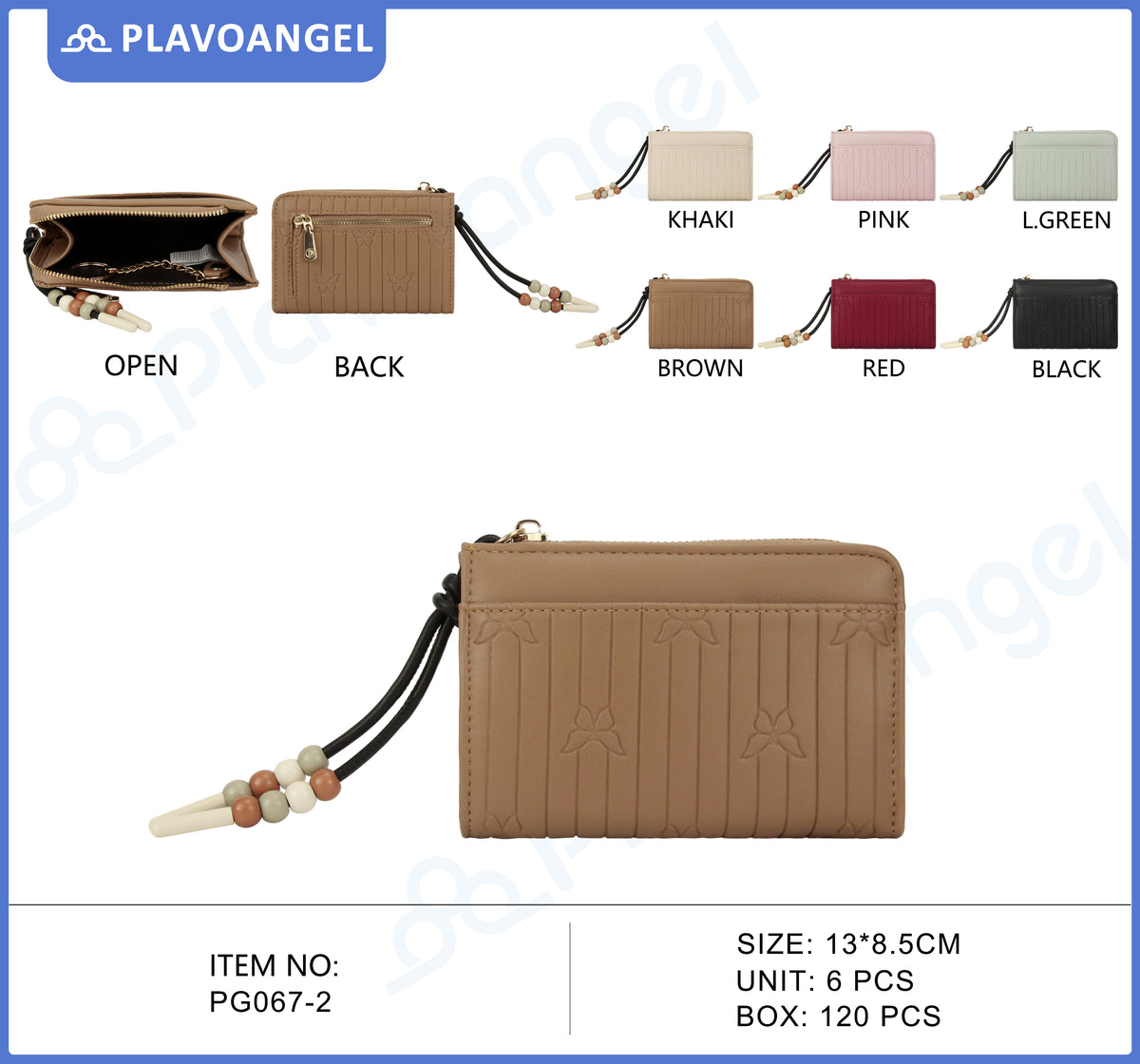 Butterfly Embossed Beaded Tassel Wallet