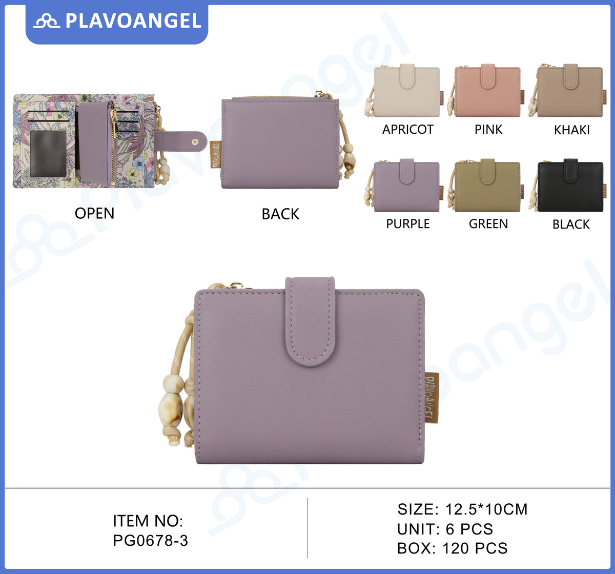 Chic Beaded Strap Floral Wallet