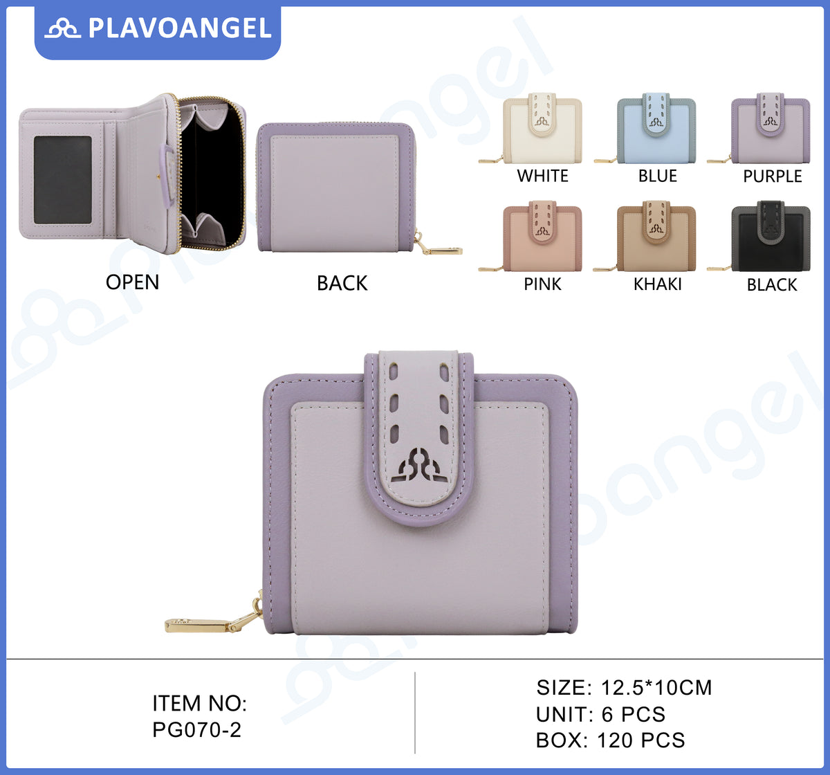 Chic Two-Tone Cutout Detail Wallet