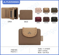 Woven Flap Compact Ladies Wallet