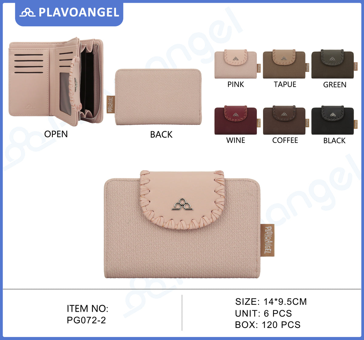 Elegant Stitched Flap Ladies Wallet