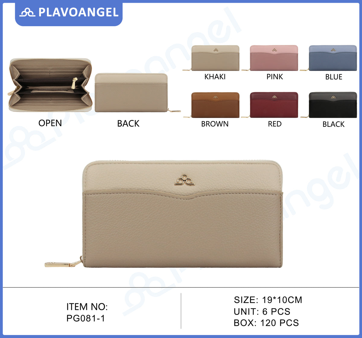 Elegant Two-Tone Zip Wallet