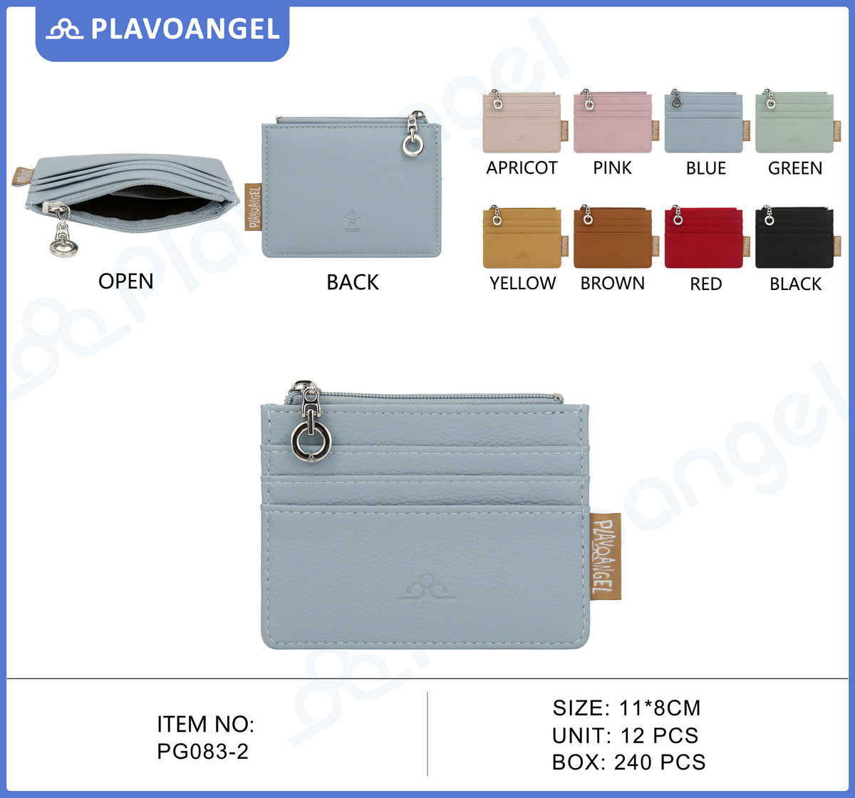 Slim RFID Zipper Card Holder