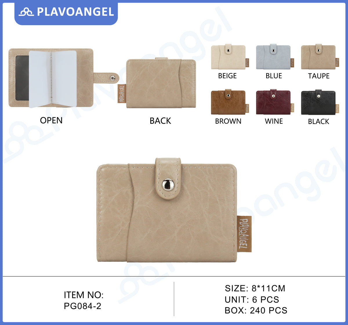Compact Snap-Button Card Wallet