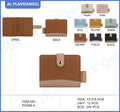 Compact Two-Tone Snap Wallet