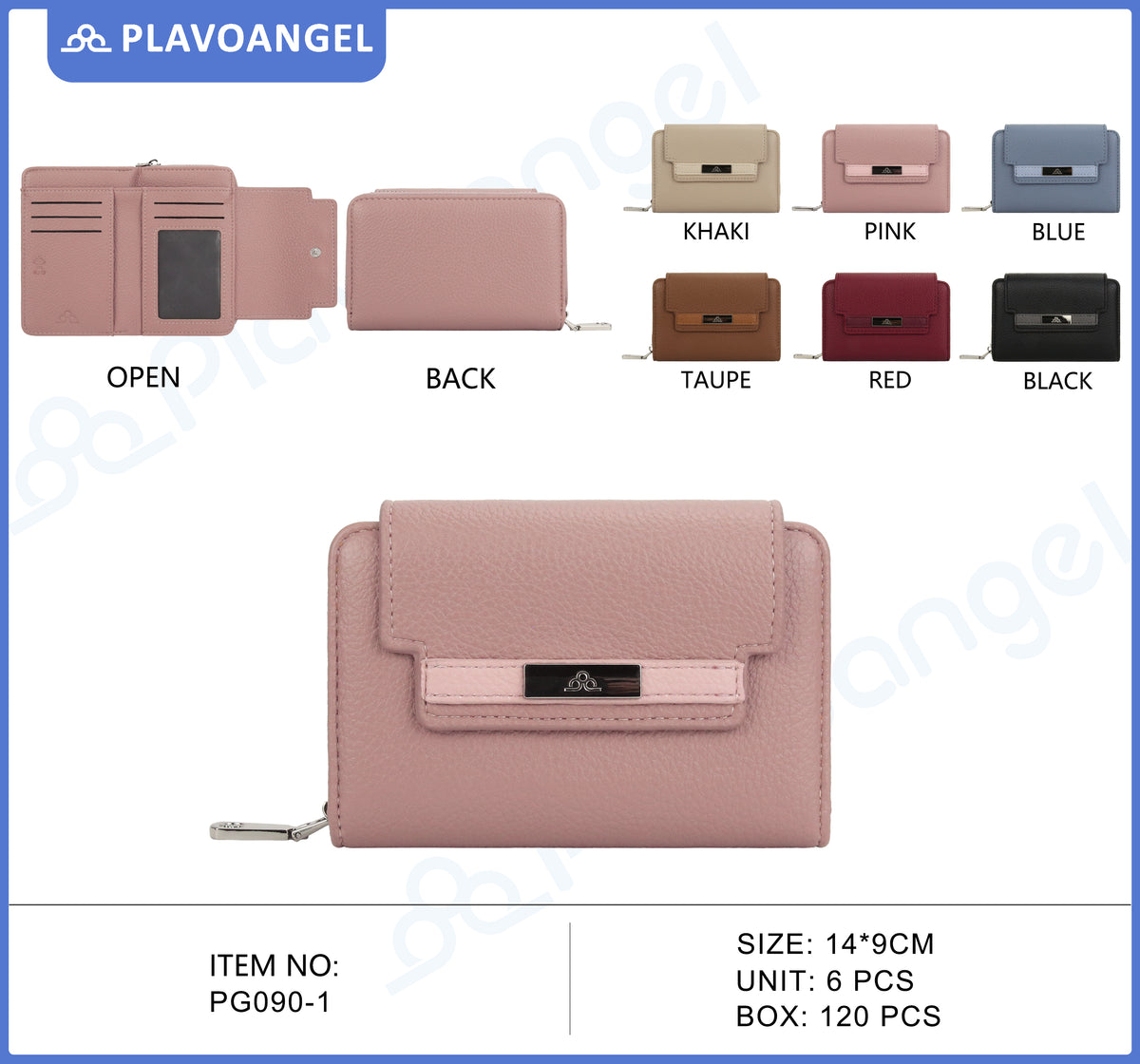 Elegant Metal-Accent Compact Wallet