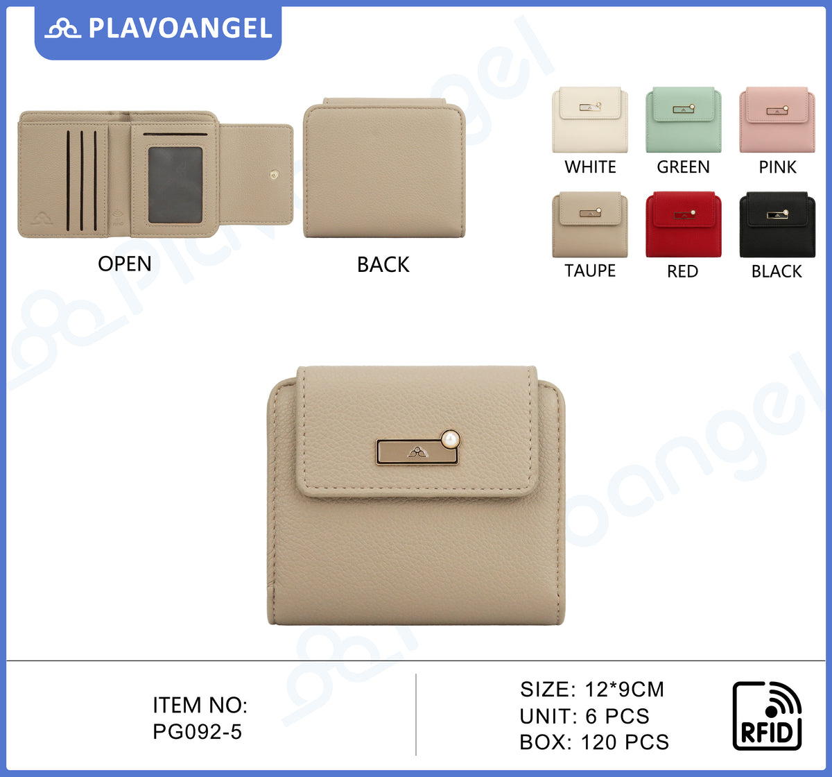 Elegant Pearl Snap RFID Wallet