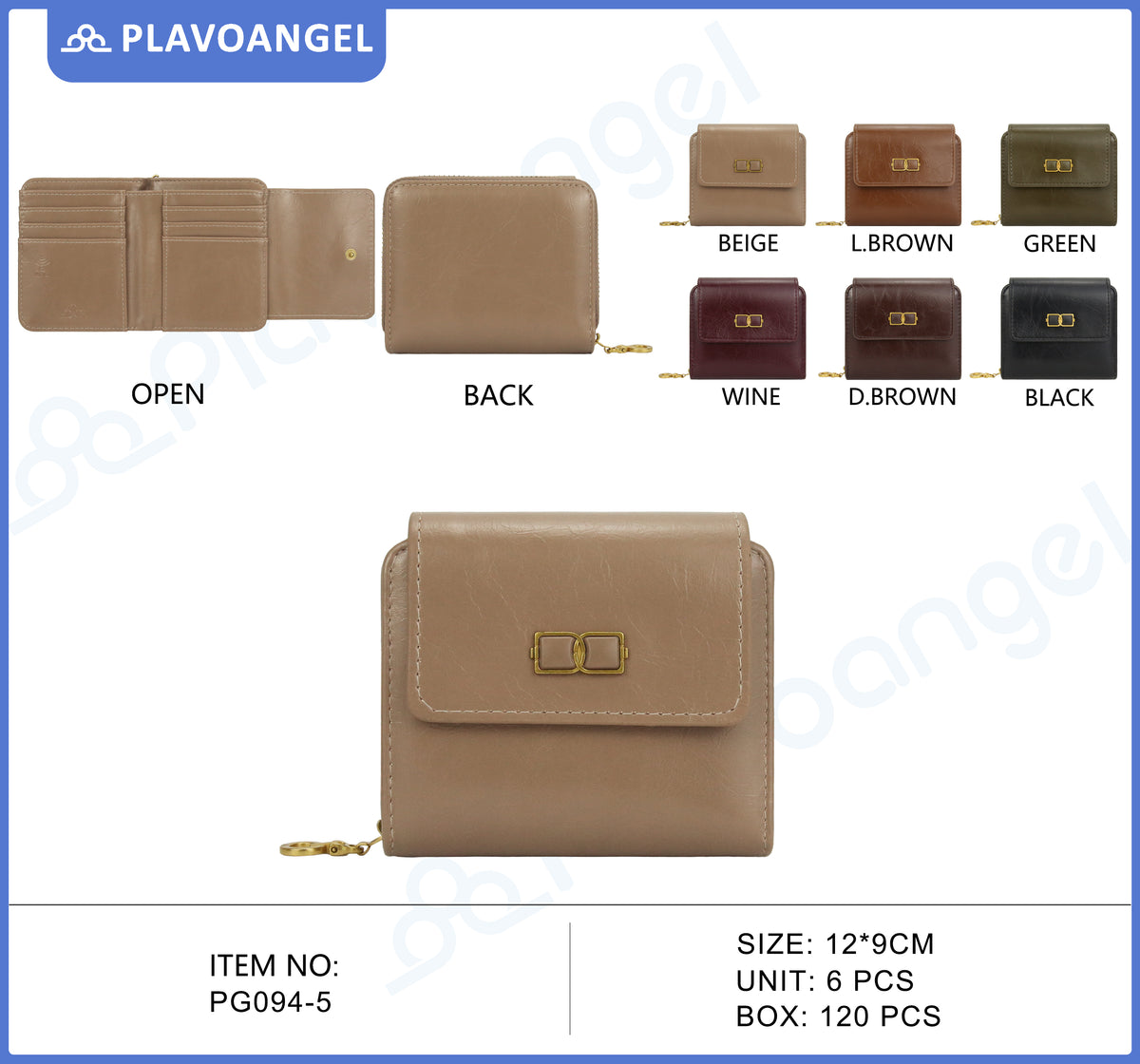 Elegant Compact Geometric Buckle Wallet