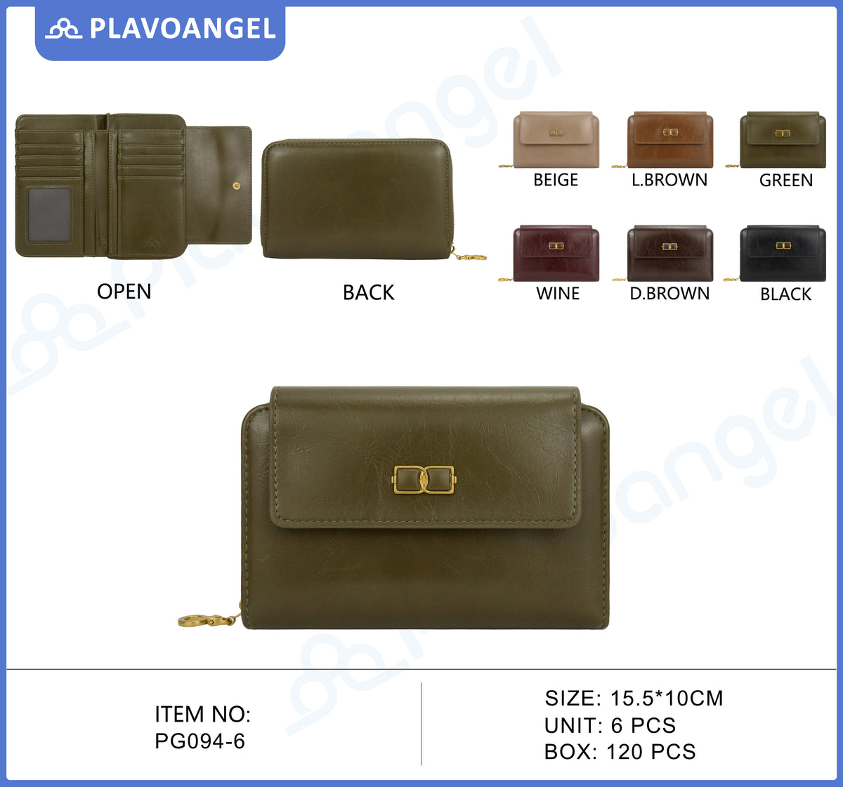 Elegant Geometric Clasp Wallet